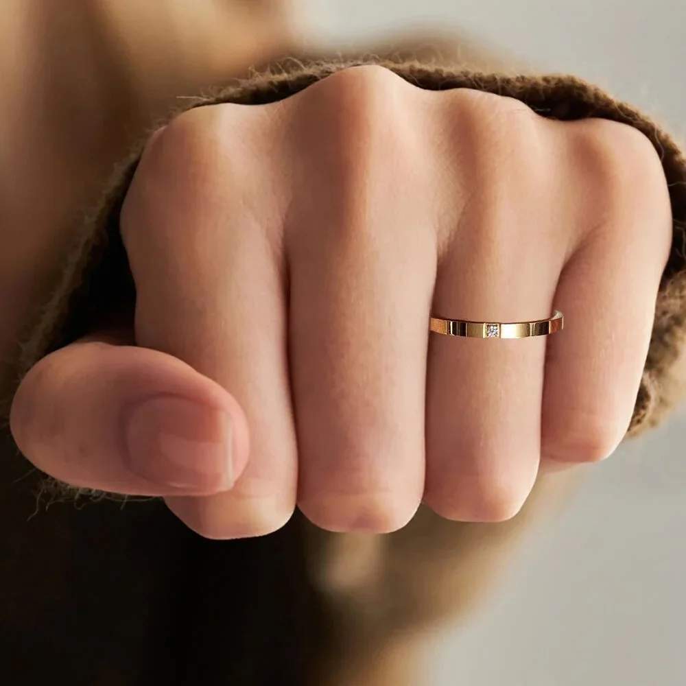 FP Desigher Mikal Winn Minimalist Jewelry Ring 14K Gold Plated Hypoallergenic